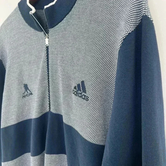 ADIDAS Men's Sport Quarter Zip Sweater Lightweight Hockey Size XL - Picture 2 of 8